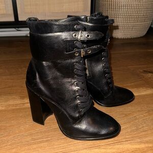 Schutz black booties